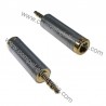 ADATTATORE SPINA 3,5 STEREO A PRESA 6,3 STEREO SILVER