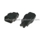 ADATTATORE DA SPINA TRIPOLARE C14 10A 250V VDE A PRESA TRIFOGLIO C5