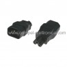 ADATTATORE DA SPINA TRIPOLARE C14 10A 250V VDE A PRESA TRIFOGLIO C5