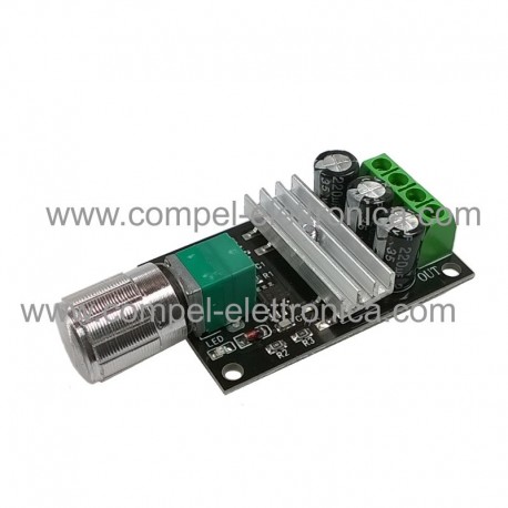 REGOLATORE DI VELOCITA' MOTORI CC 6V...28Vdc 3A 80W CON INTERRUTTORE