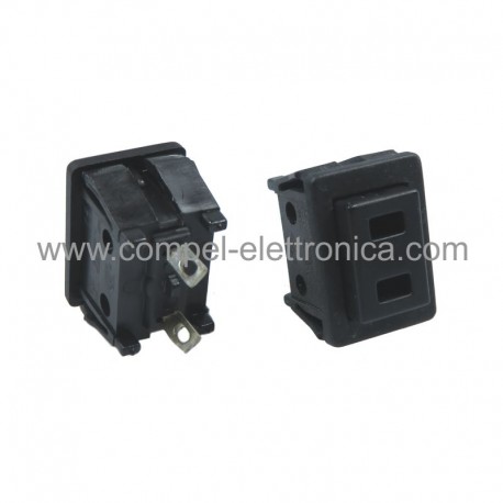 PULSANTE N.A. PUSH 6A 250V NERO 2 PIN