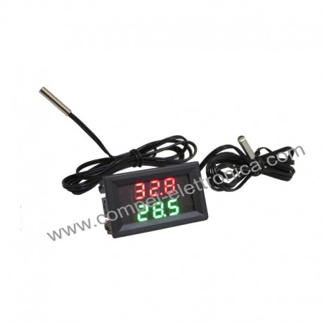 TERMOMETRO DIGITALE PANNELLO -20°C.. 110°C DOPPIA SONDA