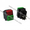 INTERRUTTORE A DOPPIO PULSANTE 10A 250VAC DPST ROSSO/VERDE