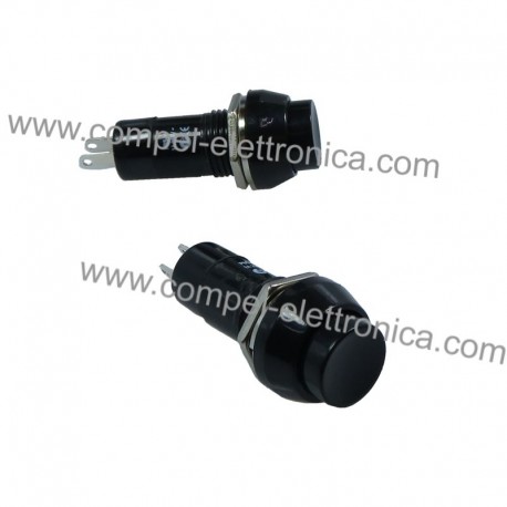 PULSANTE NERO 1A 250VAC N.O. NORMALMENTE APERTO