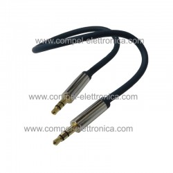 CAVO Jack 3,5ST M/M 30CM CAVO D3,6MM BLU SCURO ALTA QUALITA'