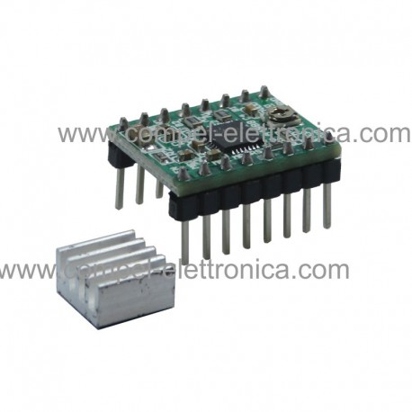 A4988 MODULO CONTROLLO MOTORI PASSO-PASSO 8V...35VDC 2A 54x43x30mm