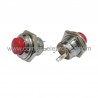 PULSANTE MOMENTANEO ROSSO 1,5A 250VAC DEVIATORE N.O. - N.C. CROMATO