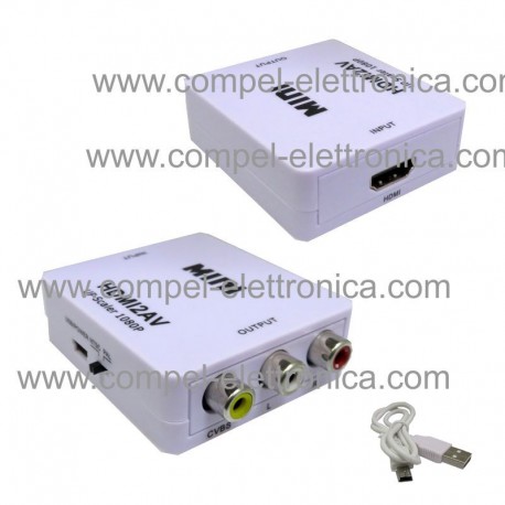 CONVERTITORE SEGNALE DA HDMI A AUDIO E VIDEO RCA ANALOGICO (ATTIVO)