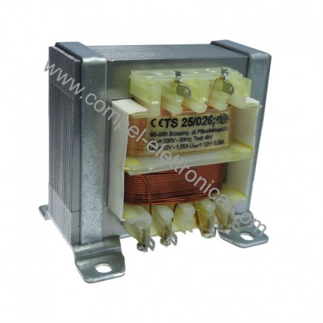 TRASFORMATORI 20W 2X12V 230VAC DA PANNELLO DOPPI SECONDARI