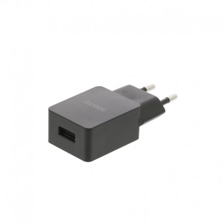 CARICABATTERIE DA RETE AC 110V...240V USCITA USB 5V 2,4A NERO