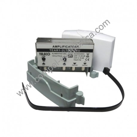 AMPLIFICATORE DA PALO 2in 1°VHF (-Fm) 1°UHF CON 2out LTE REGOL. PRESE F