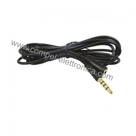 CAVO Jack 3,5ST M/F 4 PIN CAVO LUNGO 2MT NERO