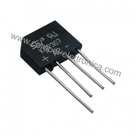 KBP 307 PONTE DIODO 3A 1000V 15x11x4mm