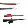 COPPIA PUNTALI A PINZA FLESSIBILE ROSSO/NERO 6A 1000V