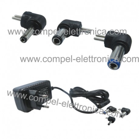 ALIMENTATORE SWITCH 5V 3A 15W 3 CONNETTORI 3,5x1,3mm, 5,5x2,1mm, 5,5x2,5