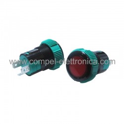 INTERRUTTORE LUMIN. A PULSANTE 12V 20A ROSSO OFF/ON SPDT FAST 2,86/4,8