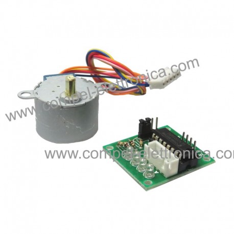 MOTORE PASSO-PASSO 5Vdc STEPPER MOTOR CON SCHEDA DRIVE ULN2003