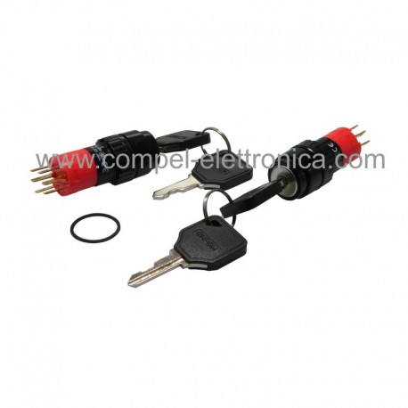 INTERRUTTORE A CHIAVE 2 POSIZIONI ESTRAIBILE IN OGNI POSIZIONE (ON-ON)