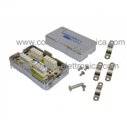 SCATOLA DI CONNESSIONE SCHERMATA PER SPEZZONI CAVI RETE CAT6