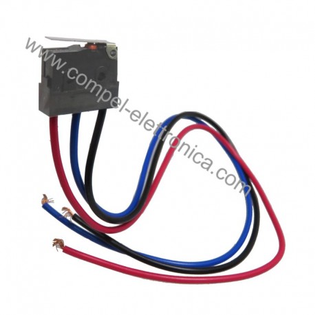 MICRODEVIATORE SWITCH 3A 125VAC SNAP ACTION IP67 SPDT 1 scambio CON FILO