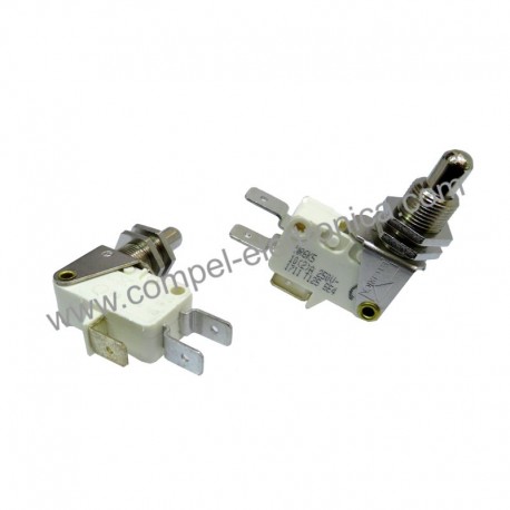 MICROSWITCH A PANNELLO 10A 250VAC CON PULSANTE IN METALLO RINFORZATO