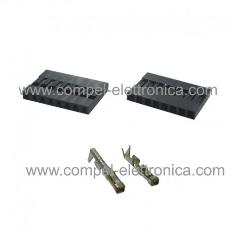 CONNETTORE DUPON MASCHIO 8 POLI PASSO 2,54 - CONTATTI INCLUSI