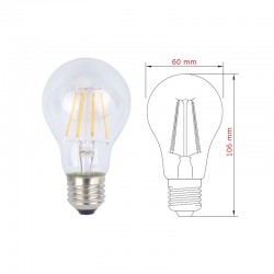 LAMPADA A LED E27 230V 10W 6K BULBO OPACO