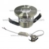 FARETTO LED INCASSO MINI 2,5W 3K L.CALDA TONDO D35MM ACCIAIO SAT. IP20