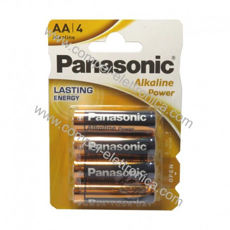 BATTERIA AA STILO ALKALINE POWER PANASONIC 4PZ