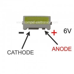 DIODO LED H1732S VERTICALE 6V PER BARRE RETROILLUMINAZIONE TVLED SAMSUNG
