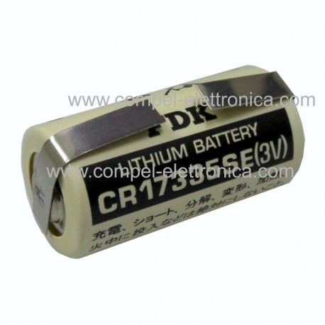 CR 17335 BATTERIA LITIO 3V 1,8AH CON PAGLIETTE NON RICARICABILE