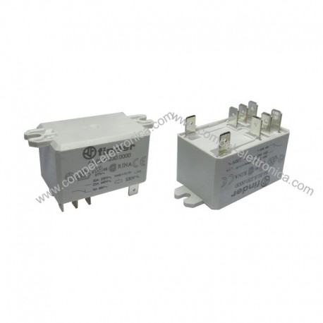 RELÈ 66.82.8.230.000 230VAC 30A 2 SCAMBI 8 Pin A FASTON 6,3mm