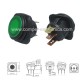 INTERRUTTORE UNIPOLARE 12VDC 25A OFF-ON LUMINOSO LED VERDE IP65 30X30MM