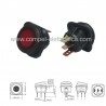 INTERRUTTORE UNIPOLARE 12VDC 25A OFF-ON LUMINOSO LED ROSSO IP65 30X30MM