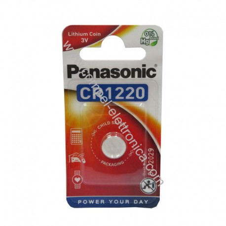 CR 1220 BATTERIA LITIO 3V PANASONIC IN BLISTER