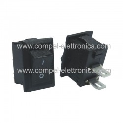 INTERRUTTORE A BASCULA 1A 250V OFF-ON SPST MINI NERO 13,2x8,8x8,1mm