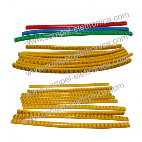 KIT SEGNA CAVI PER CAVI E FILI 1.1÷2.5MM LETTERE, NUMERI ,SIMBOLI 600 PZ