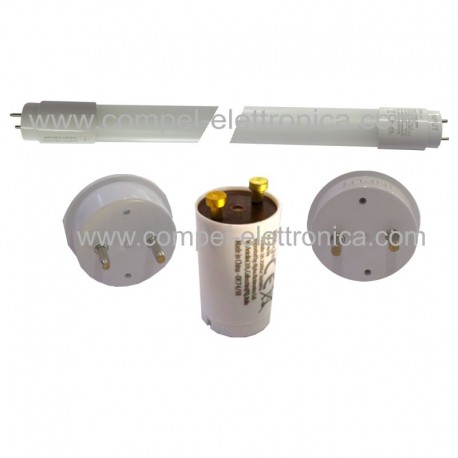 TUBI A LED VETRO T8 230VAC 9W 60CM 6k LUCE BIANCA FREDDA