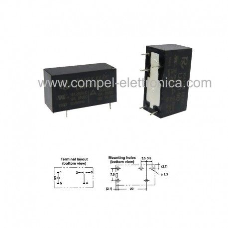 RELÈ LMR1-9D 9Vdc 12A SPDT