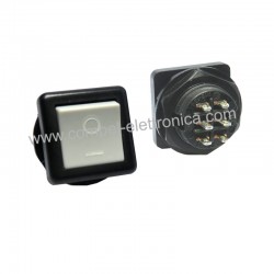 DEVIATORE BIPOLARE BASCULA 6A 250V C/DADO-GRIGIO