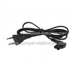 CAVO ALIMENTAZIONE EXTRA PRESA 90° IEC-320-C7 -SPINA 10A NERO 2MT