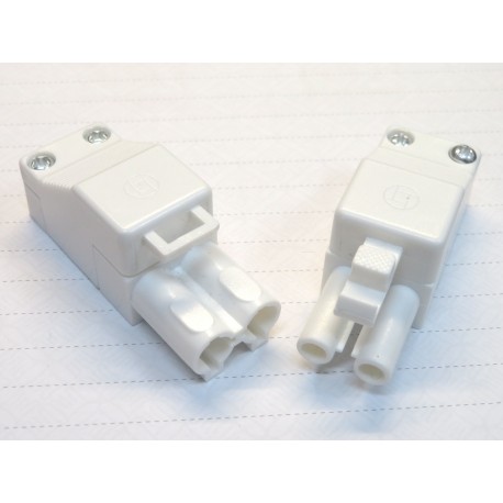 CONNETTORI ATTACCO RAPIDO M/F 500Vac 16A 2 POLI CON MORSETTI A VITE