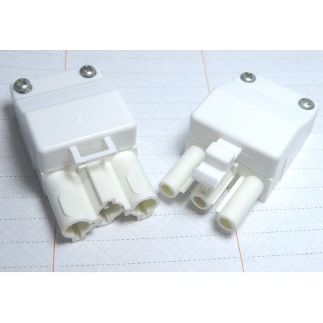 CONNETTORI ATTACCO RAPIDO M/F 500Vac 16A 3 POLI CON MORSETTI A VITE