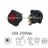 INTERRUTTORE UNIPOLARE 250VAC 10A A BASCULA LUMINOSO ROSSO IP65