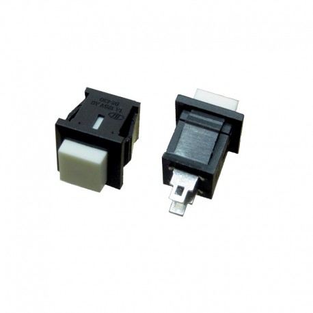 PULSANTE QUADRATO 1A 250VAC DA PANNELLO N.C NERO