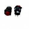 INTERRUTTORE UNIPOLARE PULSANTE 1,5A 250VAC LUMINOSO LED ROSSO QUADRATO