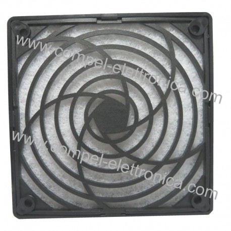 GRIGLIE DI PROTEZIONE IN PLASTICA CON FILTRO DIM. 120X120MM PER VENTOLE