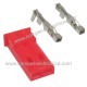 CONNETTORE JST FEMMINA 2 POLI COMPLETO DI PIN (ROSSO)
