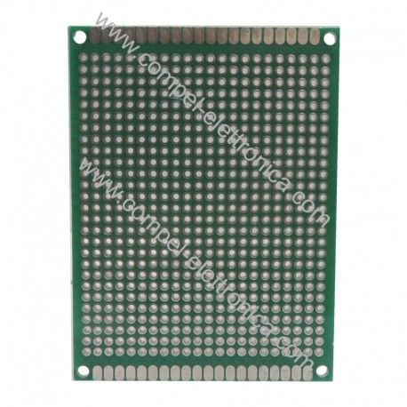 PIASTRA PROTOTIPAZIONE STRIPBOAR 6X8CM DOPPIA FACCIA 540 FORI / SLOT