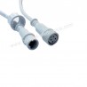 KIT CONNETTORI M12 MASCHIO-FEMMINA 4 POLI IP67 CON CAVO 20CM BIANCO